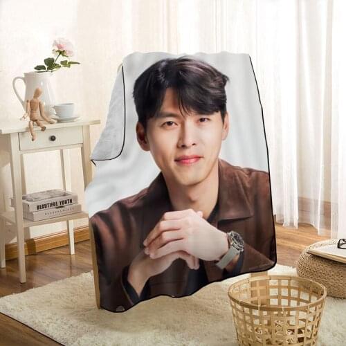 New Arrival Hyun Bin KPOP Blankets Printing Soft Blanket Throw On Home/Sofa/Bedding Portable Adult Travel Cover Blanket 0719