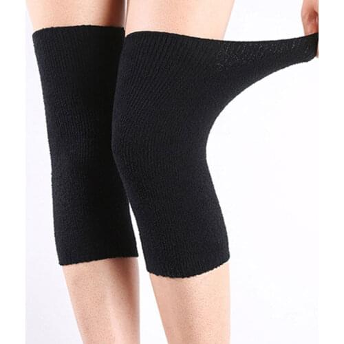 New Arrive Winter Men Women Wool Warm Knitted Kneepad Sports Knee Protector Protective Elastic Cashmere Knitted Kneepad Kneelets
