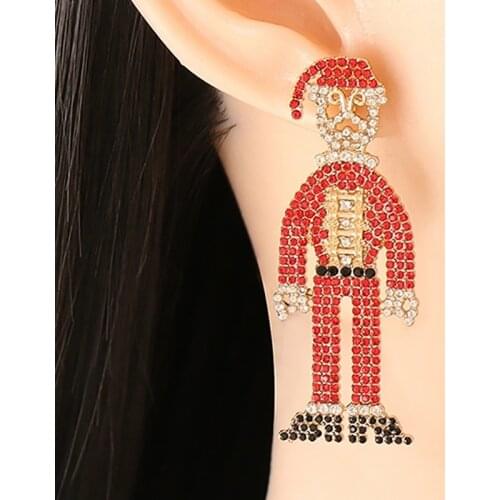 ZHINI New Personality Old Man Dangle Earrings for Women Girl Simple Charming Colorful Crystal Statement Earring Jewelry 2021