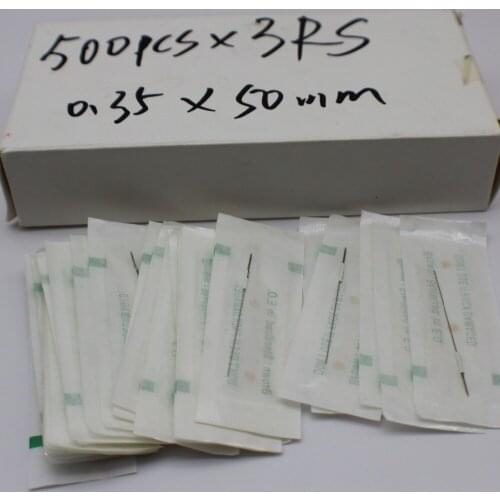 500pcs 3RS Disposable Eyebrow Tattoo Needle 0.35mm*50mm Steel Permanent Makeup Machine Needle For Tattoo Machine Gun Pen