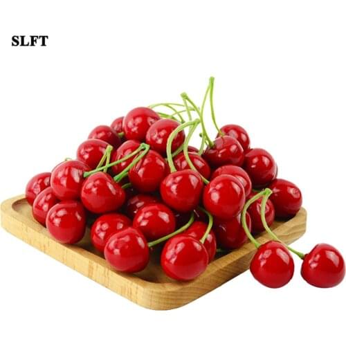 Hotel supermarket Kitchen cabinet home Shop Store party decoration props faux Fake Fruit Artificial Simulation Cherry Model