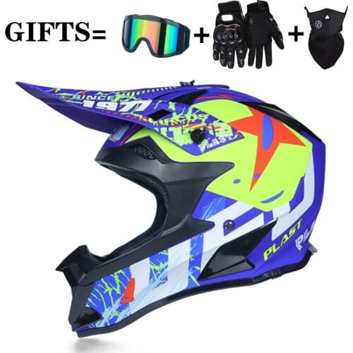 2020 3 Gifts Racing Off-Road Motorcycle DOT Men Women Motocross Dirt Bike Helmet Moto Casco Vintage Capacete