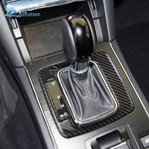Airspeed Carbon Fiber for Subaru Legacy Outback 2015 2016 Accessories Car Gear Shift Panel Cover Stickers Interior Trim Decal