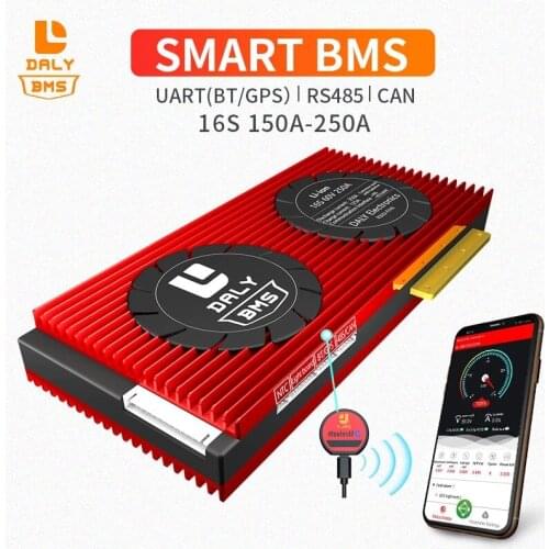 Smart BMS 16S lifepo4 48V 250A Bluetooth 485 to USB device CAN NTC UART software Li-on Battery protection Board BMS