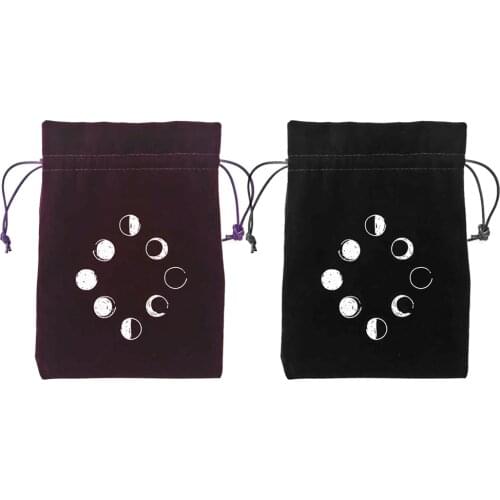 13x18CM Tarot Card Storage Bag Board Game Velvet Embroidery Drawstring Bag Oracle Card Divination Bag For Cards Storage Bag