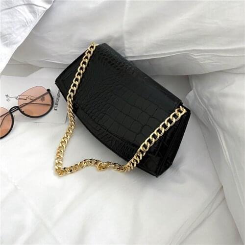 Messenger Handbags Fashion Alligator Pattern Women Shoulder Bags Flap New PU Leather Casual Solid Color Crossbody Bags Bolsas