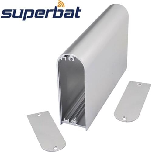 Superbat 4.33"*2.68"*0.94" Silver White Extruded Aluminum Enclosure Junction Box Case 110*68*24mm for PCB Amplifier Instrument