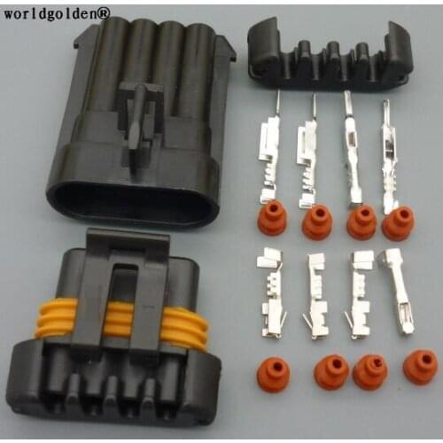 Worldgolden 4 Pin 1.5mm 12162144 12162102 150 Oxygen Sensor Plug O2 Automobile Connector For BUICK DLX Haima Series