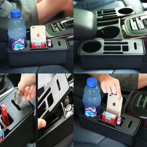 Seat Crevice Storage Box Car Accessories Car Organizer Container Auto Seat Gap Organizer Coin Drink Phone Cigarette Holder