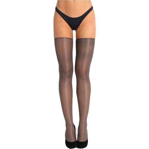 Women Sexy Overknee sheer Long Socking Anti-skid Soft Sheer Compression Thigh High Silk Long Sockings Female Casual Knee Socks