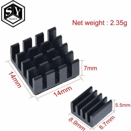 1set=2PCS Raspberry Pie 3 Heatsink Raspberry Pi 2 Loaded Single Dedicated Aluminum Heat Sink for Diy Kit
