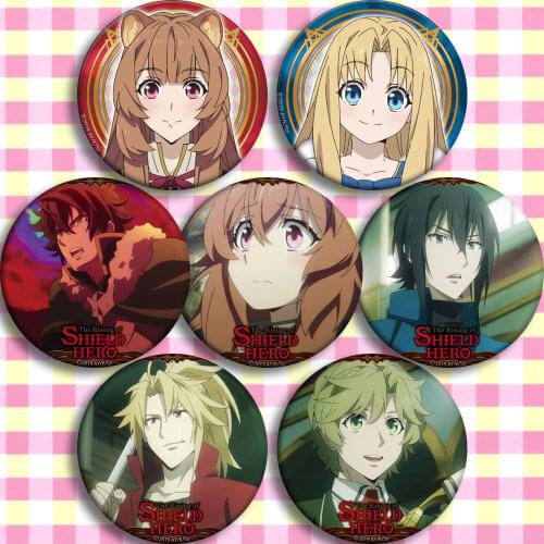 1pc Animation Fans The Rising of the Shield Hero Badges Raphtalia Naofumi badge 58 mm Icons Brooch Icons