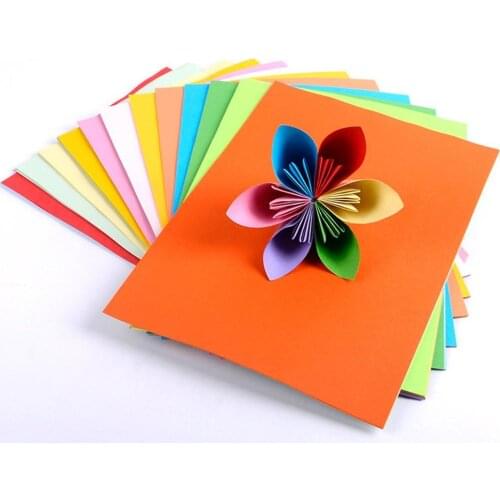 100Pcs Mix Color Multifunction A4 Crafts Arts Paper Office School Supplies