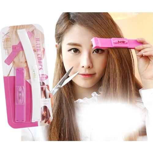 2Pcs/Set Fashion Diy Bangs Hair Cutting Clip Hairstyling Salon Cutting Tools Cutting Your Own Hair At Home