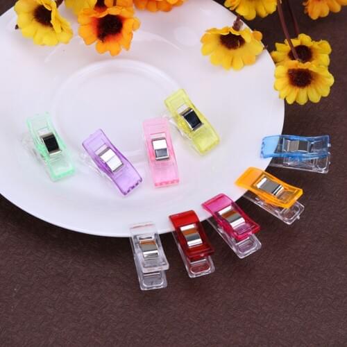 25pcs Multicolor Plastic Clips for DIY Craft Sewing Tools Patchwork Cloth Multicolor Patchwork Sewing Decoration Clamp Cothes