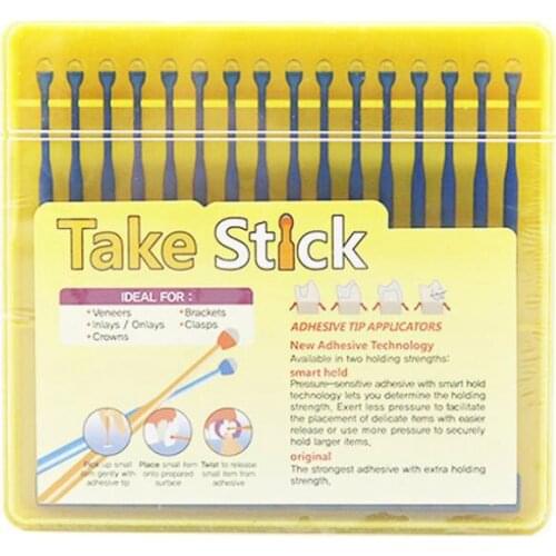 64pcs/box Dental Adhesive Tip Rod Veneers Bonding Stick Applicator Tips for Matrice Inlay Crown Porcelain Bonding Rod Sticky