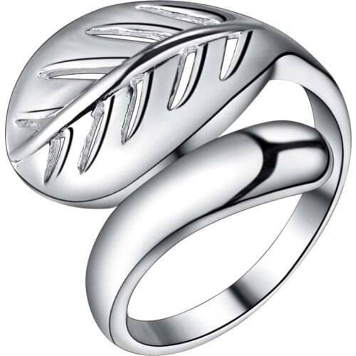 Active leaf plant Hot silver plated Ring ,fashion jewelry Ring , /WLJECMZC KIEGSANC