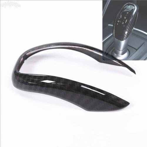 Angelguoguo ABS Carbon Style Car Gear Knob Trim Stickers Decoration Cover Car-styling For Alfa Romeo Stelvio Giulia accessories