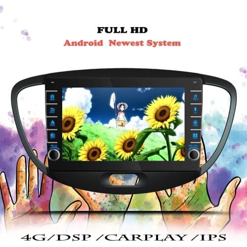 Car Radio Android 10 For Hyundai Grand I10 2007 2008 2009 2010 2011 2012 2013 Multimedia Player Navigation GPS DVD Tape Recorder