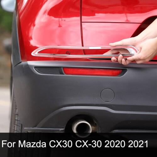 Car Rear fog Light lamp frame Trim Foglight Lamp Shade Frame Decoration Trim Cover For Mazda CX30 CX-30 2020 2021 Car Accessorie