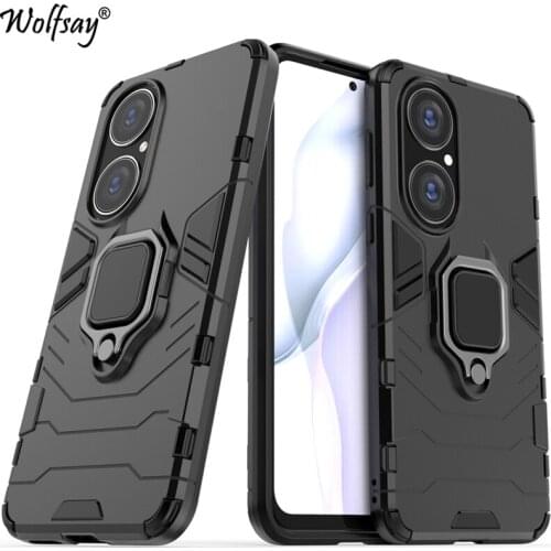 For Huawei P50 Case Bumper Anti-knock Armor PC Magnetic Suction Stand Full Cover For Huawei P50 Case Cover For Huawei P50 P 50