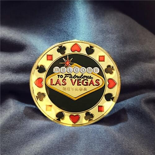 Hot Welcome To Nevada Las Vegas Poker Card Guard Chips Casino Challenge Coin Golden Plated Lucky Coin Souvenir Collection Gift