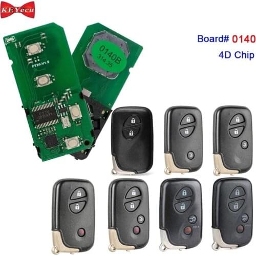 KEYECU for Lexus GS300 GS430 IS250 IS350 ES350 GS350 GS450h Smart Keyless Remote Board#0140 Lonsdor FT20-0140 314.3MHz 433MHz4D