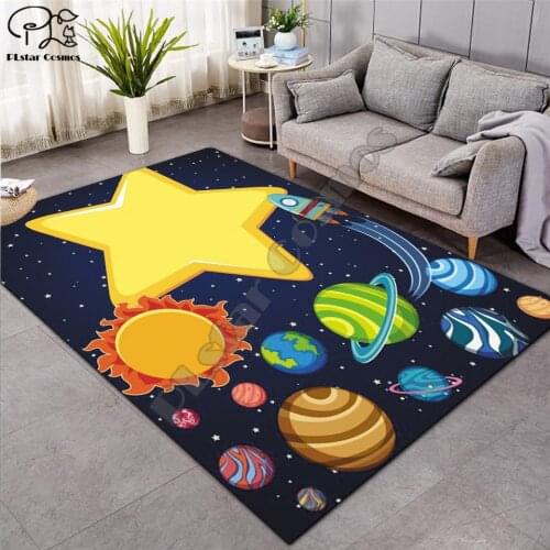 Crawling mat Fantasy fairy Cartoon Kids Play Mat Board Game mat map Large Carpet for Living Room Cartoon Planet Rugs Maze -2
