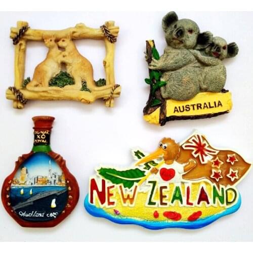 Hot Sale New Zealand Tourism Souvenirs 3D Resin Fridge Magnets Home Decoration Refrigerator Magnetic Stickers Gift