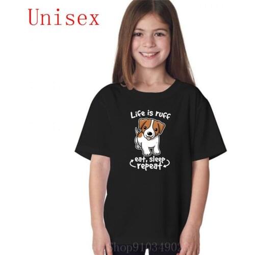 Life is ruff dog kawaii jack russell terrier eat sleep repeat childrens clothes g kids clothing kids clothes girls kids tshirts