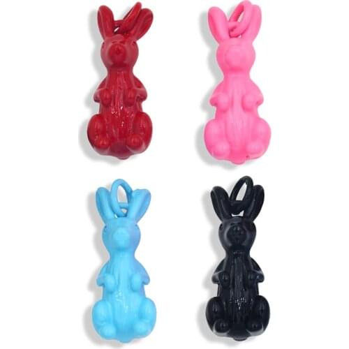OCESRIO Copper Cute Enamel Pendants Jewelry Rabbit Animal Pendants Necklace Pendant for Jewelry Making pdta393