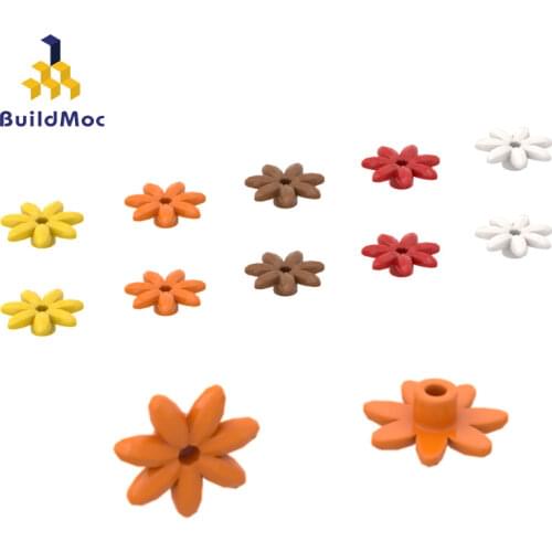 MOC 95832 Seven-petal Flower for Building Blocks Parts DIY Educational Tech Parts Toys