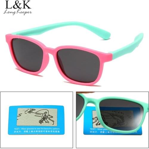 LongKeeper Fashion Kids Polarized Sunglasses Children Silicone Flexible Sun Glasses Boy Girls Safety Glasses Baby Shades Eyewear