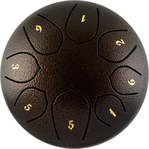 6 Inch instrumentos musicales Tongue Drum C Key 8 Tones Hand Drum Percussion Drum for Children Kids Music Lover Beginners