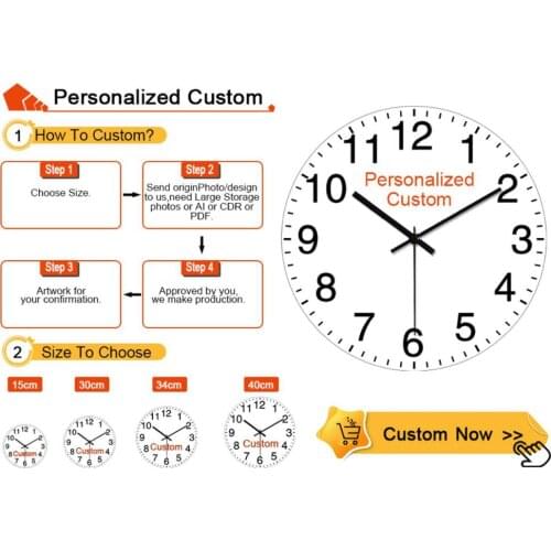 Custom Photo Pint Clock Design Cheap Personalized Wooden Wall Clock Battery Operated Non Ticking Home Living Room Wall Clock