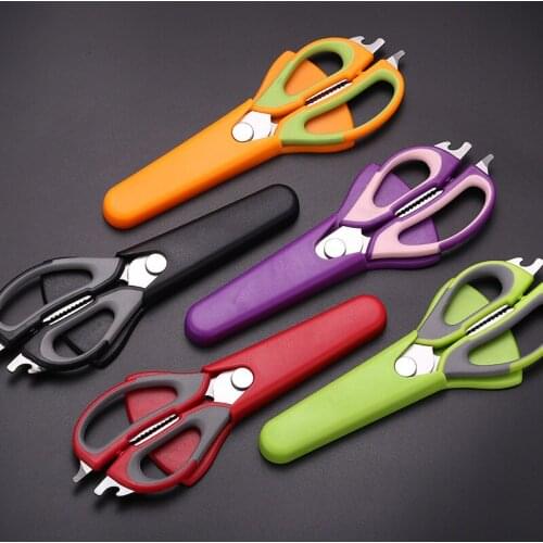 Kitchen Scissors Stainless Steel Multi-function Shear Refrigerator Tile Removable Household Chicken Bone Shear Food Scissors