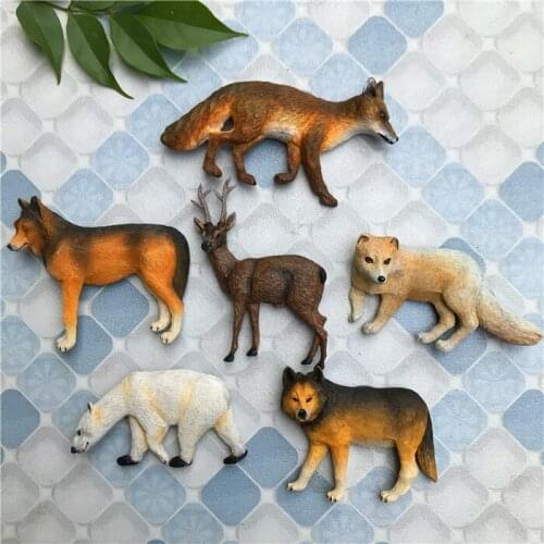 QIQIPP Resin Fridge Magnet Our shop original product special offer product animal wolf fox polar bear