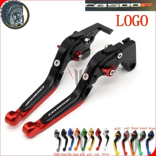 Logo CB500F RED Adjustable Motorcycle Brake Clutch Levers For Honda CB500F/ 2013-2016