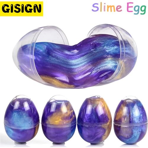 Slime Ball Crystal Fluffy Toys DIY Slimes Cloud Glue Soft Clay Anti-stress Light Plasticine Antistress Toys Kids Slime Egg