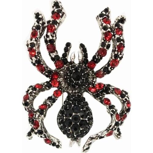 Rhinestone Animal Insect spider Shape Decoration Soft Enamel Pin Brooch