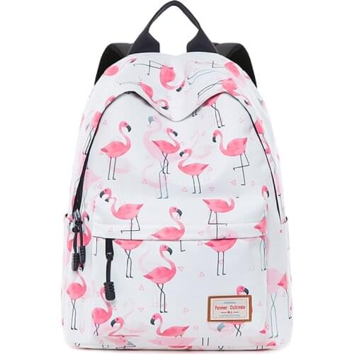 Flamingo Backpack Bag for Teenage Girls Big Capacity Travel Bagpack Durable Printed School Bags College Student Bookbag Children