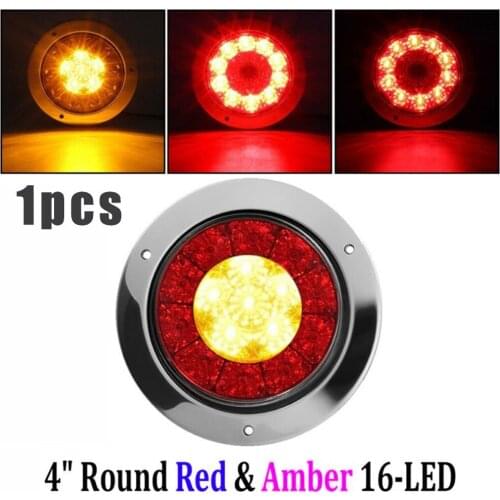 Universal LED Light 12V-24V 1Pc Indicator Round Stainless steel chrome