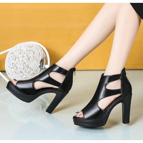 Womens shoes new high-heeled heel sandals fish mouth shoe high-heeled sandals women waterproof platform sexy high-top B61-55 JY