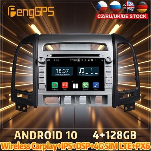 128G Android10 PX6 DSP For HYUNDAI Santa Fe 2011 Car DVD GPS Navigation Auto Radio Stereo Video Multifunction CarPlay HeadUnit