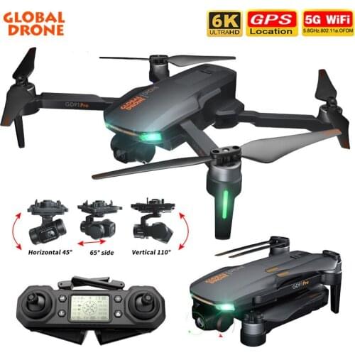 2021 New GD91Max 6k GPS Drone 5G WiFi 3 Axis Gimbal Camera Brushless Motor Support 32G TF Card 28min Flight VS F11 PRO