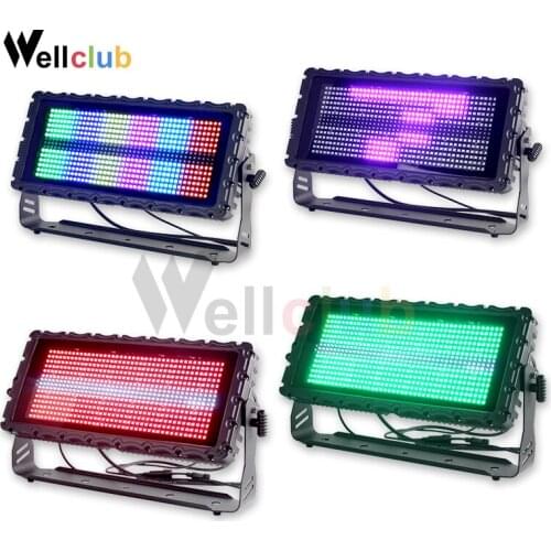 4pcs Waterproof 630W LED Strobe Light For DJ Disco KTV Party Flash Light Music Stage Club Light RGBW Color Mixing Blinder Effect