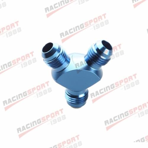 AN6 AN-6 6AN AN6 -6AN Y Block Adapter Fittings Adaptor Black/Blue