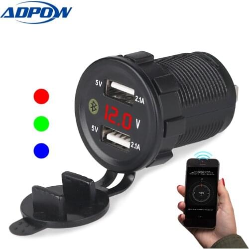 5V 4.2A 2 USB Port Auto Car Charger With Led Voltmeter Mini Locator GPS Tracker Real Time Tracking Device