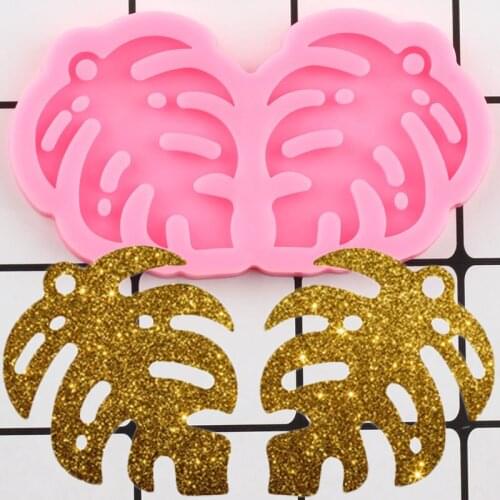Shiny L/M/S Turtle Leaf Earring Epoxy Jewelry Silicone Mold Craft Custom Keychain Handmade Charms Moulds Polymer Clay Pendant