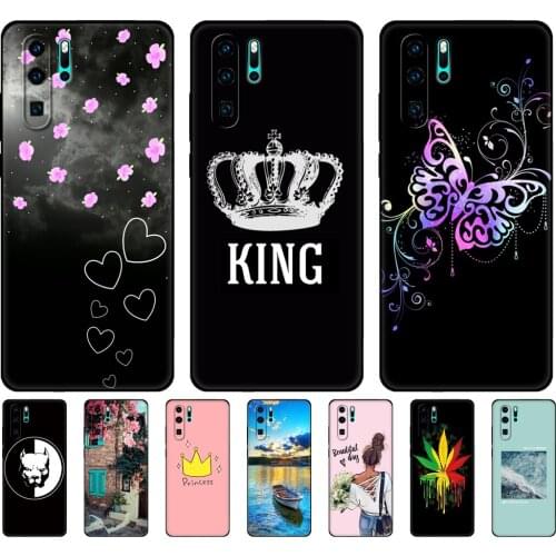 For Huawei P30 Case P30 Pro Case P30 Lite Case P30Pro VOG-L29 ELE-L29 P30Lite P 30 Lite Cover Silicon Phone Back black tpu case